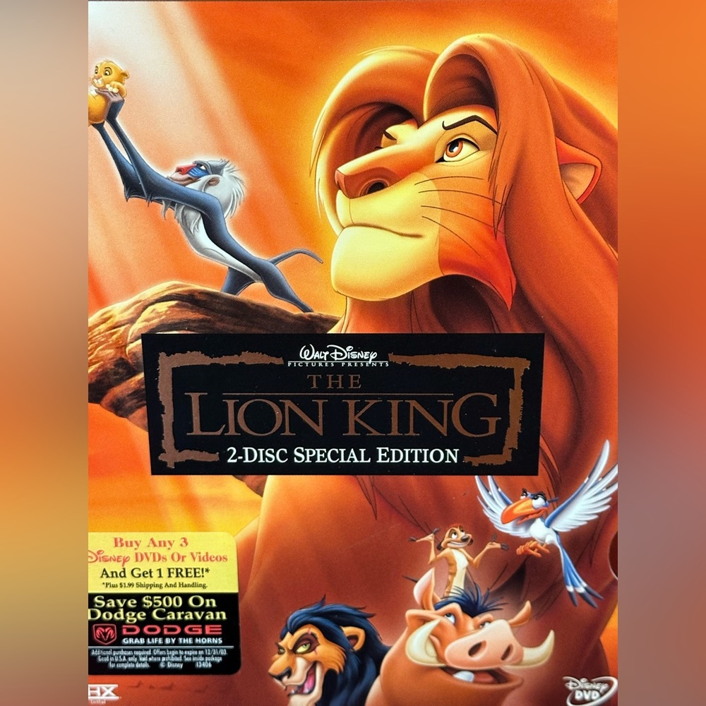 *GENTLY USED* DVD Movie 2 Disc Platinum Edition Disney Lion King
